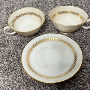 Lenox Imperial P-338 tea cup (2) and saucer
